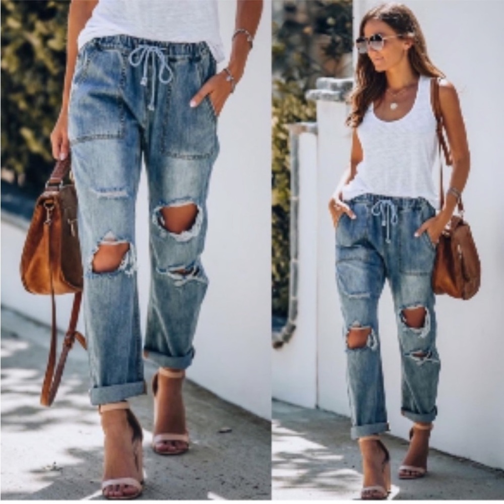 Chambray Jogger :: VICI :: Mustard Seed